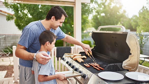 Gas clearance grill tips